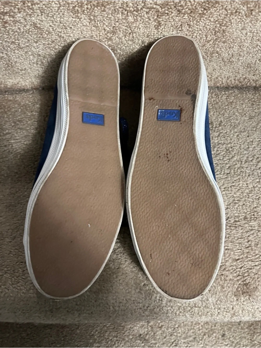 Keds Men's Navy Suede Low-Top Sneakers with White Sole